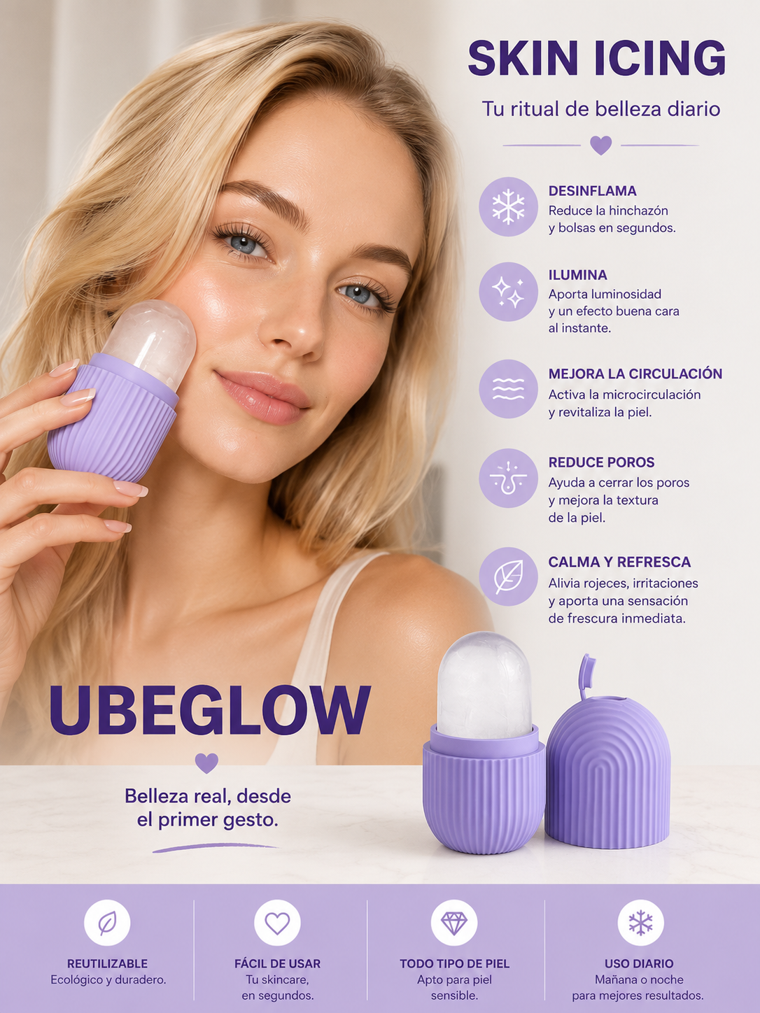 UBEGLOW VAINILLA – Ube en Polvo Bio con Vainilla Natural | Antioxidantes Naturales